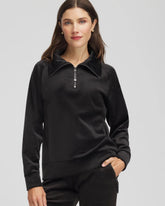 Black Zenergy® Velour Pullover