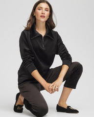 Black Zenergy® Velour Pullover