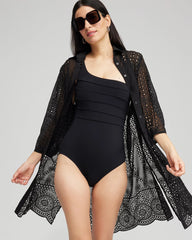 Black Shirt Dress Swim Coverup