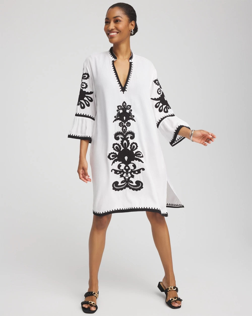 Alabaster Embroidered Beach Swimsuit Cover Up