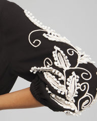 Black Embroidered Coverup Dress
