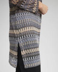 Canyon Blue Travelers™ Knit Chevron Open-Front Cardigan