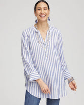 Indigo No Iron™ Linen Tunic
