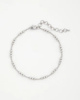 Silver Silvertone Beaded Necklace
