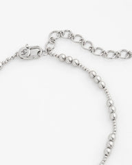 Silver Silvertone Beaded Necklace