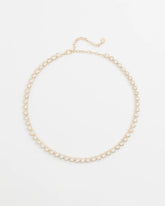 Gold Goldtone Tennis Necklace