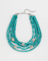 Turquoise Turquoise Multistrand Bib Necklace