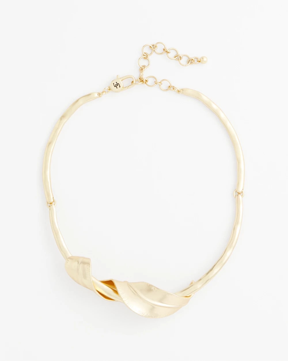Gold Golden Leafy Collar Necklace