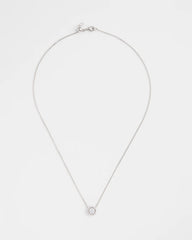 Silver Silver Tone Drop Stone Necklace