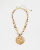 Neutral Gold Foil Pendant Necklace