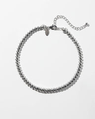 Silver Silver Tone Twist Collar Necklace
