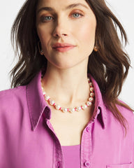 Pink Short Pearl Pink Necklace