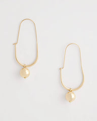 Gold Gold Bead Threader Earrings