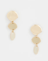 Gold Liner Gold Drop Earrings