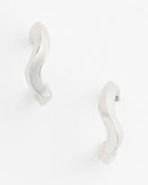 Silver Silver Wavy Hoop Earrings