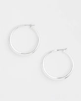 Silver Cassie Silver-Tone Hoop Earrings