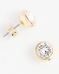 Gold Gold Tone Crystal Stud Earrings