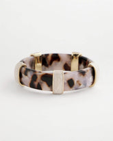 Neutral Tortoise Spider Lily Stretch Bangle