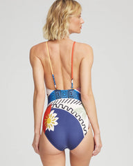Multi Print Gottex Positano High-Neck One-Piece Swimsuit