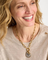 Gold Golden Charm Link Necklace