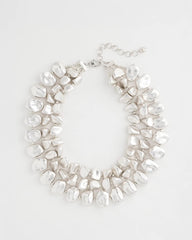 Silver Chunky Silver Multi-Strand Necklace