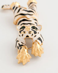 Black/White Tiger Brooch