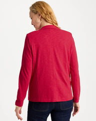 Cherry Lush Slub Knit Blazer