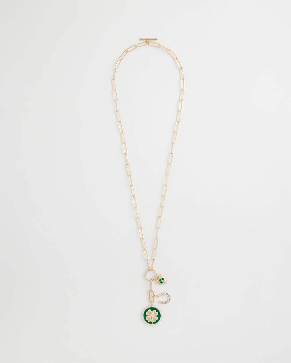 Green Lucky Charm Twice As Nice Necklace