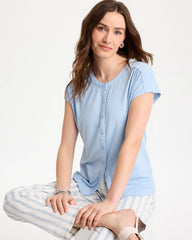 Blue Haven Refined Button Tee