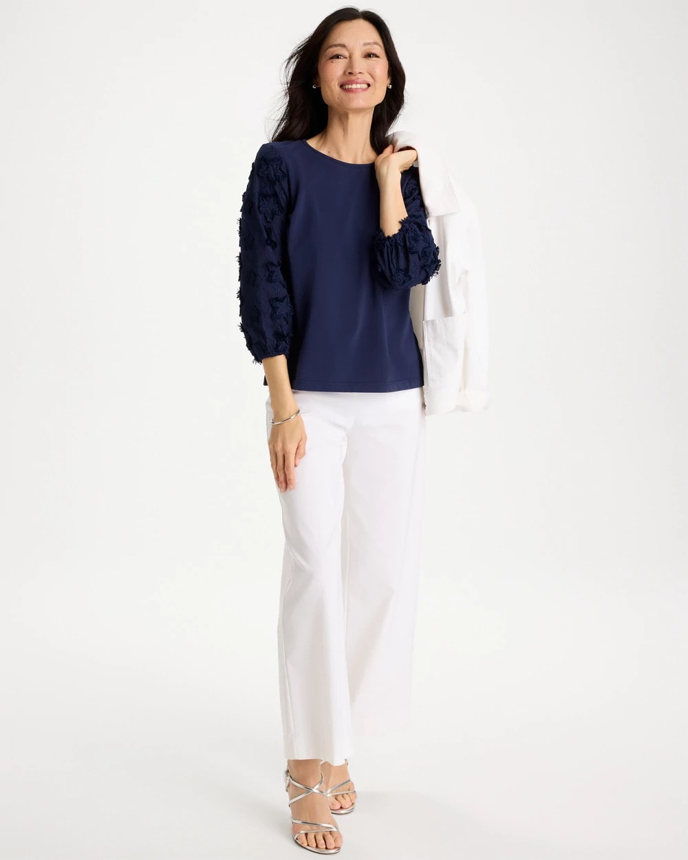 Passport Blue Star Cutout 3/4 Sleeved Tee