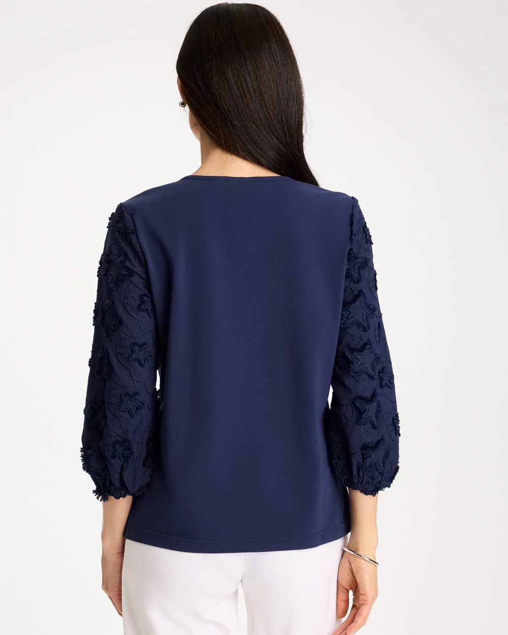 Passport Blue Star Cutout 3/4 Sleeved Tee