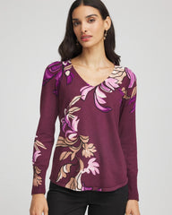 Deep Chianti Ella V-Neck Artisanal Pullover Sweater