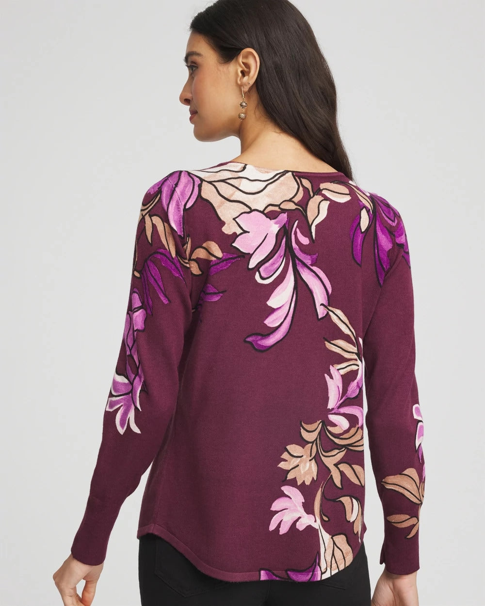 Deep Chianti Ella V-Neck Artisanal Pullover Sweater