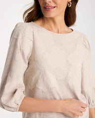 Smokey Taupe Etched Flora Balloon Top