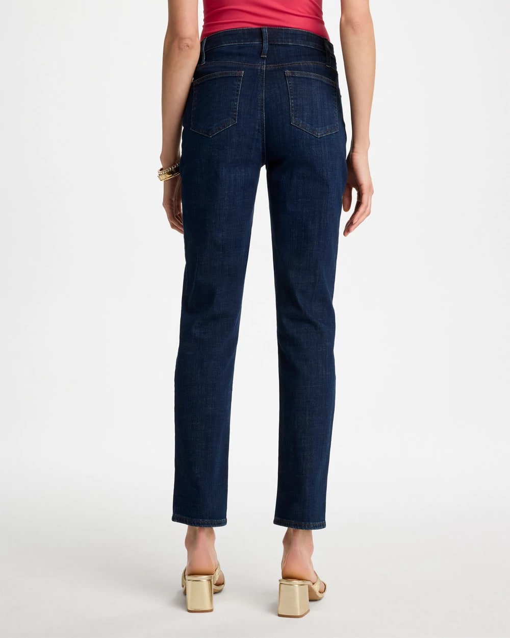 Dark Sapphire Indigo Girlfriend Slim Ankle Jeans