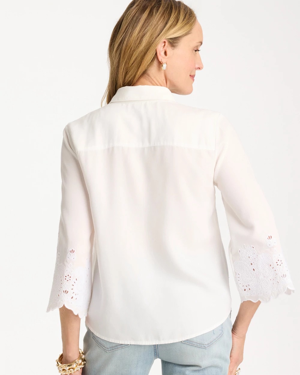 Alabaster Tencel™ Denim Eyelet Shirt