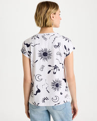 Passport Blue La Playa Refined Button Tee