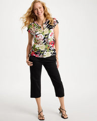 Black Refined Jersey Slub Button Tee