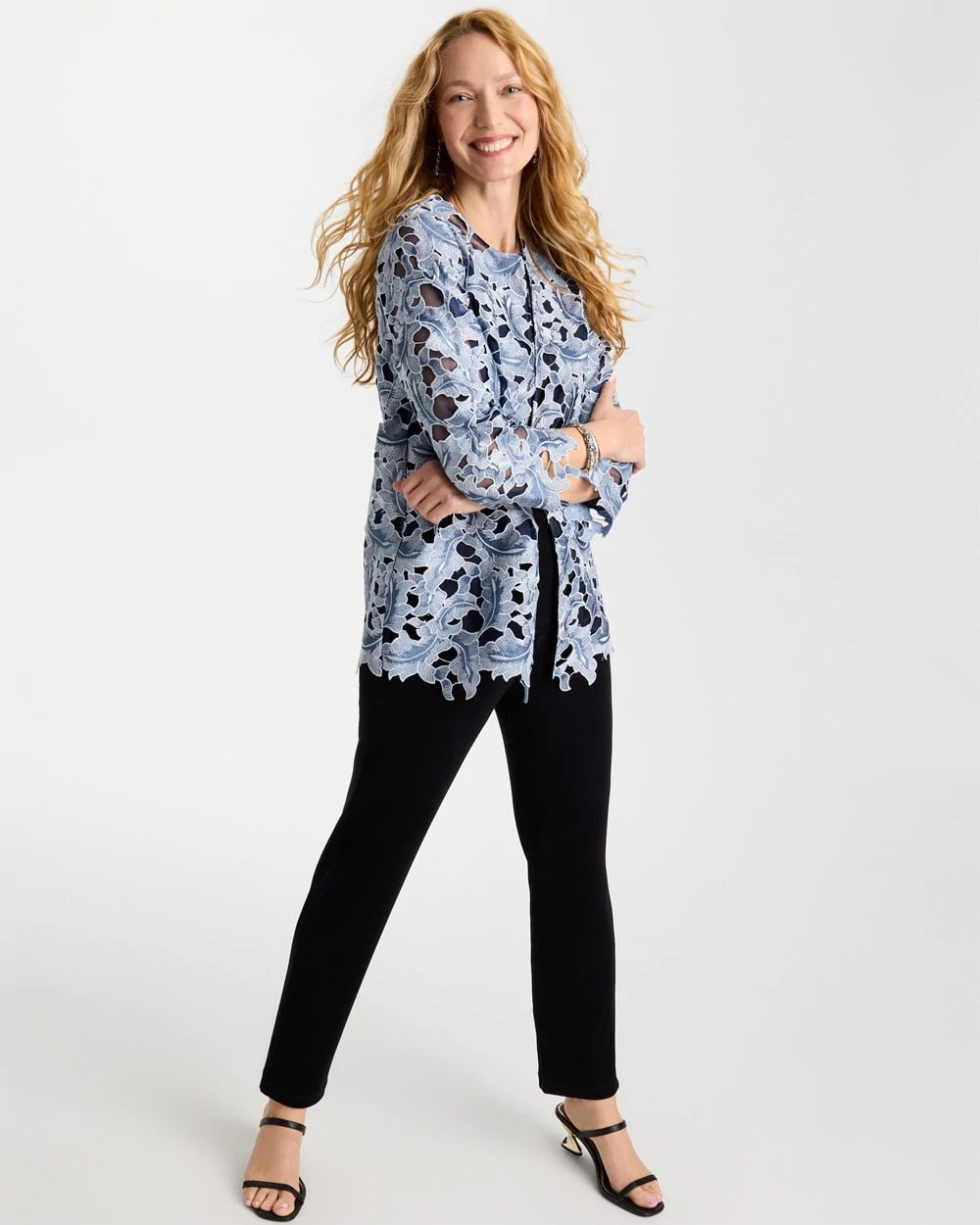 Travelers India Ink Travelers™ Collection Contrast Lined Lace Jacket