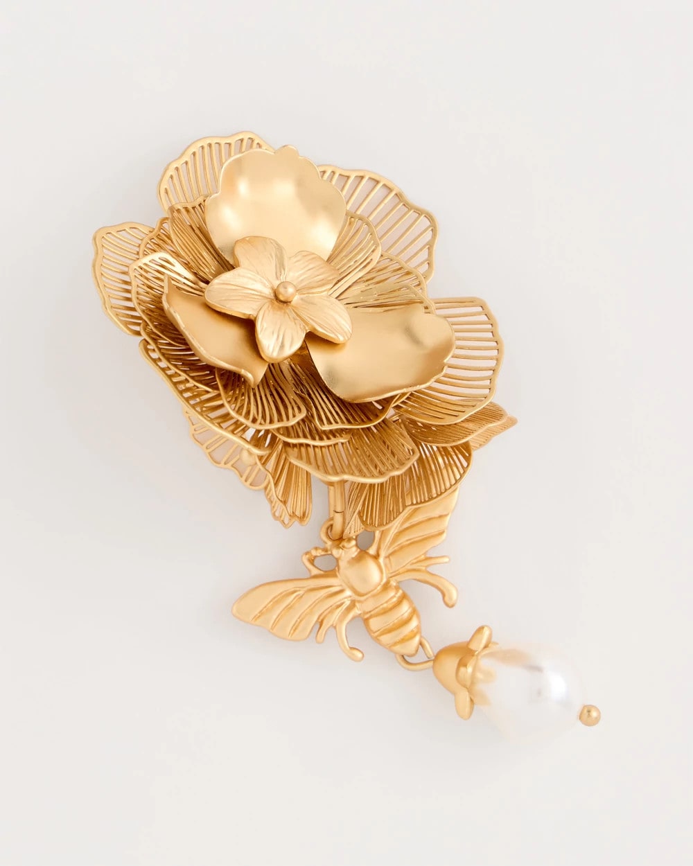 Gold Filigree Flower Earrings