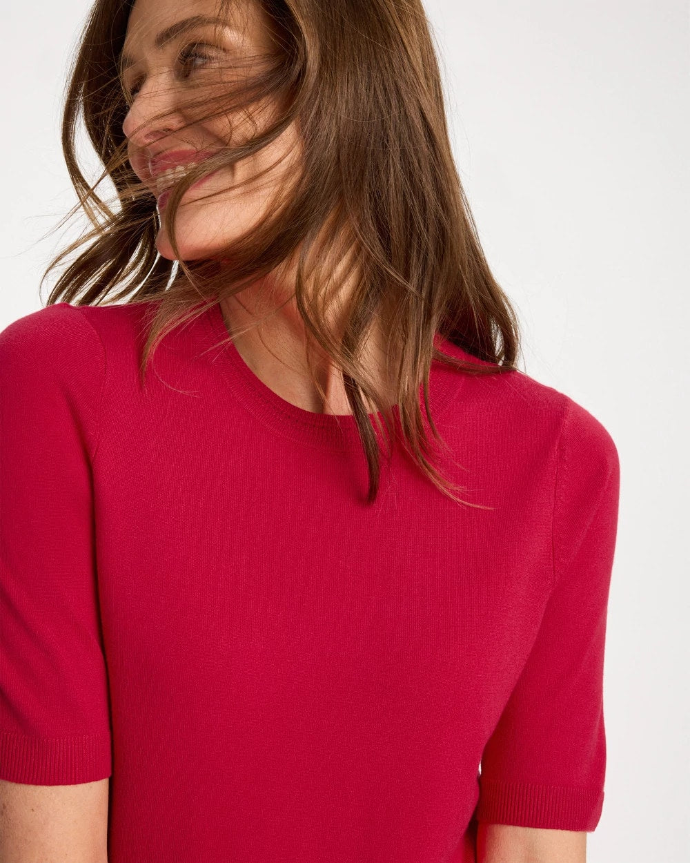 Cherry Lush Ella Short-Sleeve Sweater