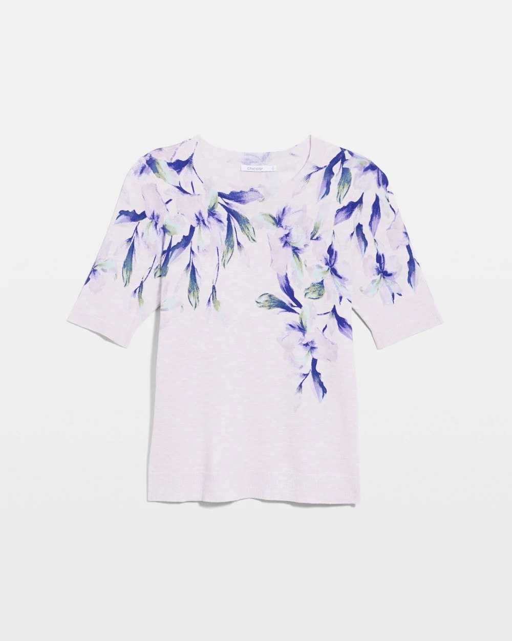 Orchid Mist Ella Short-Sleeve Orchid Sweater