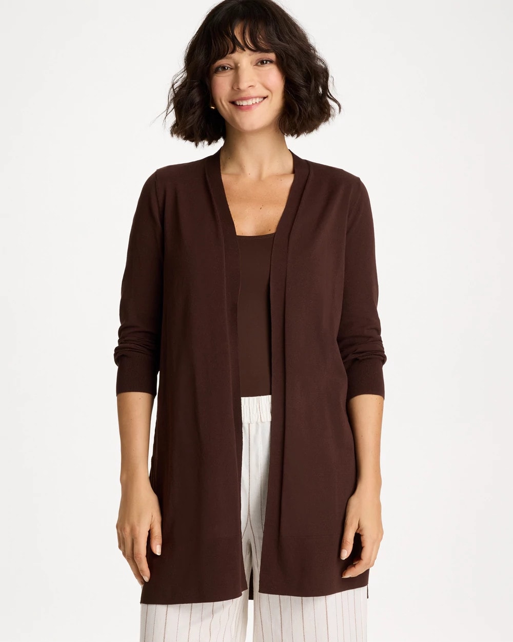 Deep Brown Summer Romance Cardigan