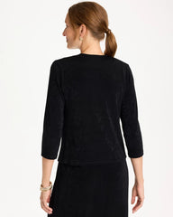 Travelers Black Travelers™ Drape Tie-Front Cardigan