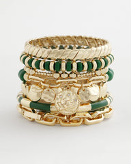 Green Green Enamel Hinge Bangle