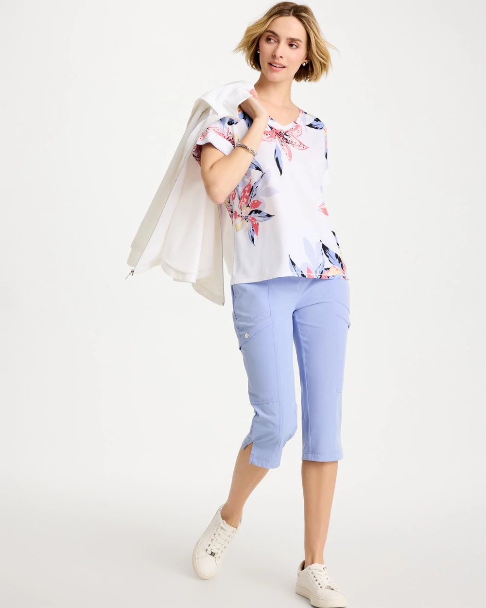 Calypso Coral Zenergy® Lily Drop Shoulder Tee