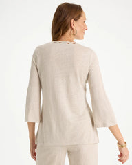 River Rock Embroidered Linen Tee