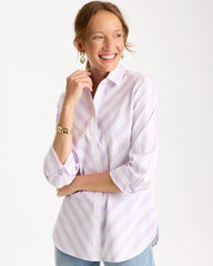 Orchid Mist No Iron™ Stretch Striped Shirt