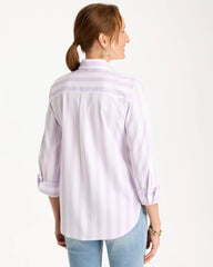 Orchid Mist No Iron™ Stretch Striped Shirt