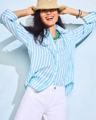 Oceano No Iron™ Linen Striped Shirt